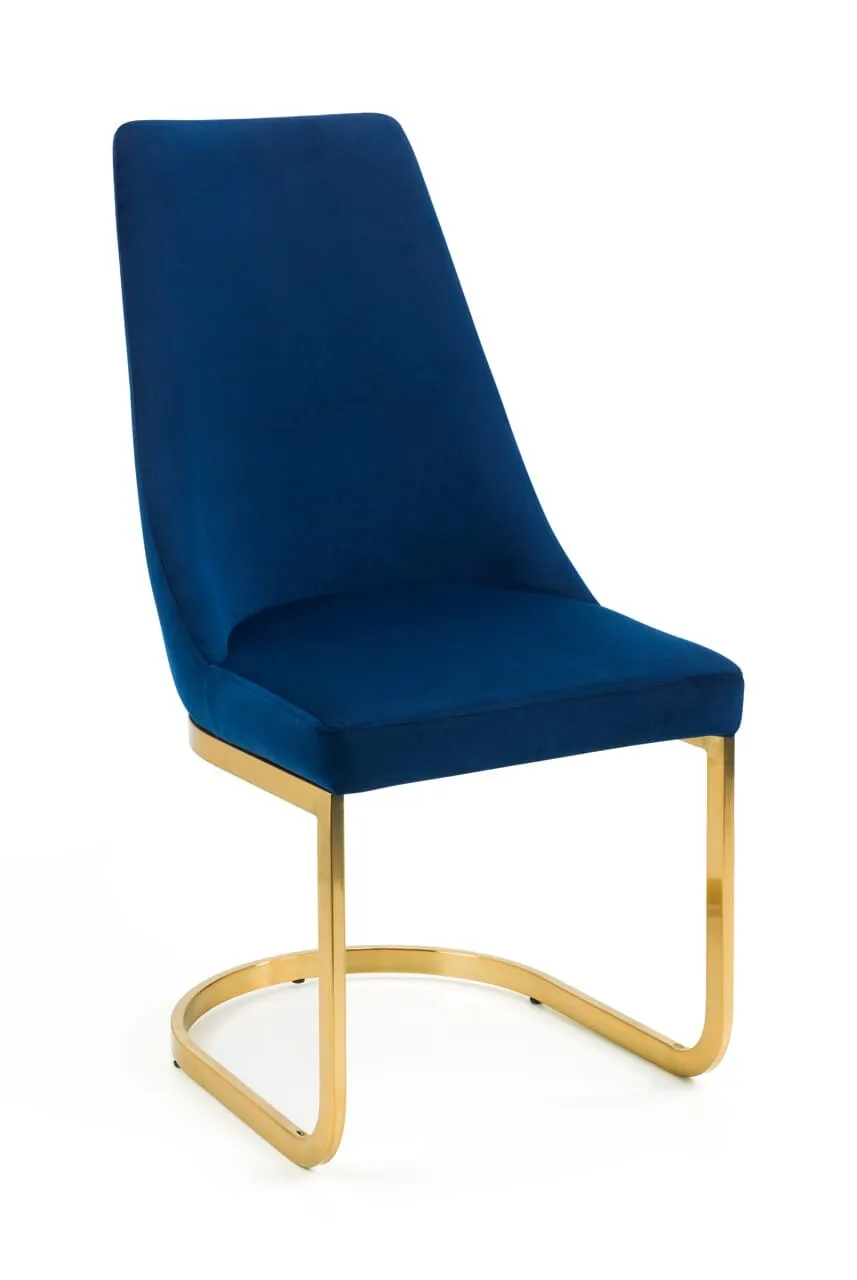 Vittoria Cantilever Dining Chair - Blue