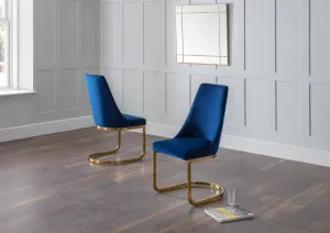 Vittoria Cantilever Dining Chair - Blue