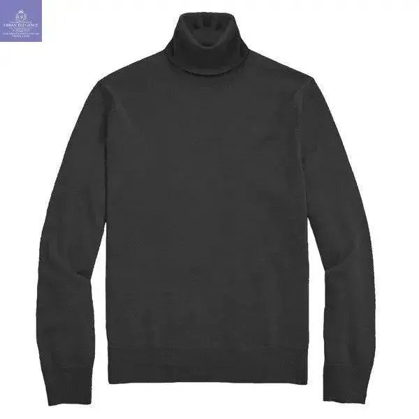 Weiv Mens Solid Turtleneck Sweater