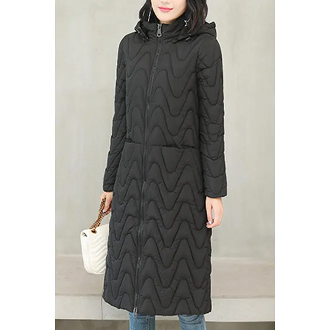 Women Loose Hooded Cotton Padded Winter Jacket - WJC23749