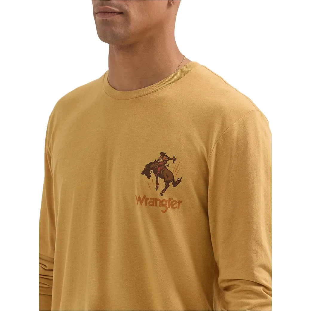 Wrangler Men's Long Sleeve Crew Neck Graphic Tee